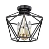 * Indoor Lighting|Best Sale Patriot Lighting® Roma Noble Bronze & Natural Brass 4-Light Semi-Flush Mount Ceiling Light