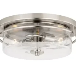 * Indoor Lighting|Best Sale Patriot Lighting® Addison Satin Nickel Flush Mount Ceiling Light