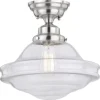 * Indoor Lighting|Best Sale Patriot Lighting® Huntley Satin Nickel Semi-Flush Mount Ceiling Light
