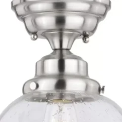* Indoor Lighting|Best Sale Patriot Lighting® Huntley Satin Nickel Semi-Flush Mount Ceiling Light