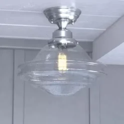 * Indoor Lighting|Best Sale Patriot Lighting® Huntley Satin Nickel Semi-Flush Mount Ceiling Light
