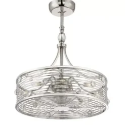 * Ceiling Fans|Best Sale Patriot Lighting™ Urbaine 24″ Polished Nickel Fandelier