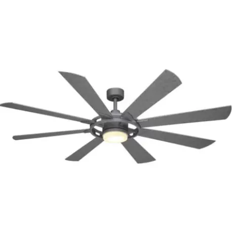 * Ceiling Fans|Best Sale Patriot Lighting™ Holland 68″ Painted Galvanized Indoor/Outdoor Integrated Led Ceiling Fan