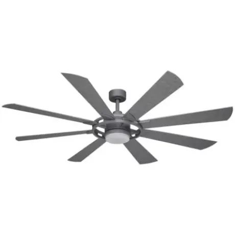 * Ceiling Fans|Best Sale Patriot Lighting™ Holland 68″ Painted Galvanized Indoor/Outdoor Integrated Led Ceiling Fan