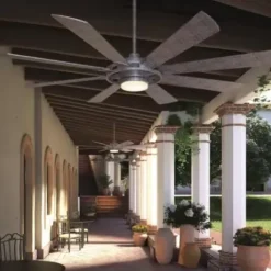 * Ceiling Fans|Best Sale Patriot Lighting™ Holland 68″ Painted Galvanized Indoor/Outdoor Integrated Led Ceiling Fan