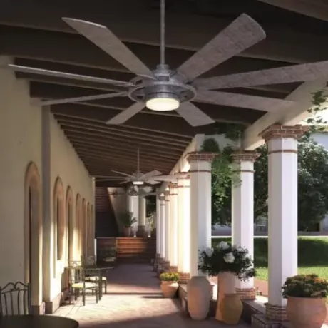 * Ceiling Fans|Best Sale Patriot Lighting™ Holland 68″ Painted Galvanized Indoor/Outdoor Integrated Led Ceiling Fan