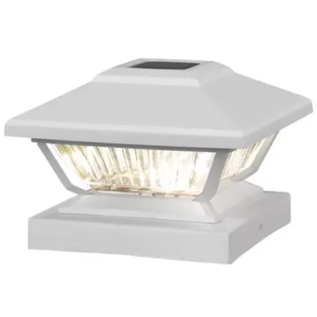 * Outdoor Lighting|Best Sale Patriot Lighting® Solar Led Lucy White Post Cap Landscape Light 2-Pack