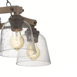 * Indoor Lighting|Best Sale Patriot Lighting® Elegant Home Astaria 5-Light Matte Black & Faux Wood Chandelier