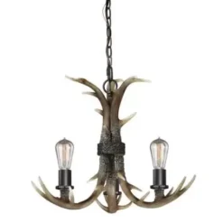 * Indoor Lighting|Best Sale Patriot Lighting® Norwood 3-Light Black Walnut Chandelier