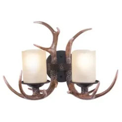 * Indoor Lighting|Best Sale Patriot Lighting® Yoho Black Walnut 2 Light Antler Vanity Light