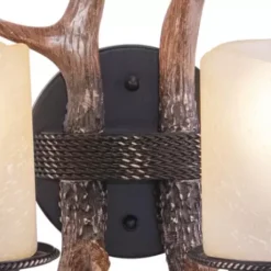 * Indoor Lighting|Best Sale Patriot Lighting® Yoho Black Walnut 2 Light Antler Vanity Light