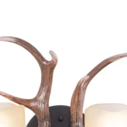 * Indoor Lighting|Best Sale Patriot Lighting® Yoho Black Walnut 2 Light Antler Vanity Light