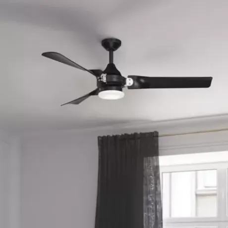 * Ceiling Fans|Best Sale Patriot Lighting™ Istanbul 52″ Black With Chrome Accent Indoor/Outdoor Led Ceiling Fan