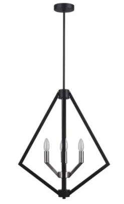 * Indoor Lighting|Best Sale Patriot Lighting® Dryden Matte Black & Brushed Nickel 4-Light Chandelier