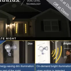* Outdoor Lighting|Best Sale Patriot Lighting® Dualux White Dual Head Motion Sensor Outdoor Security Flood Light