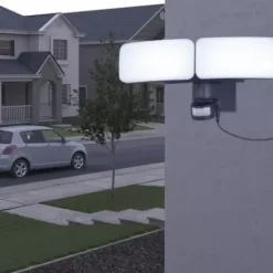 * Outdoor Lighting|Best Sale Patriot Lighting® Black Led Dual Head Solar Motion Sensor Outdoor Security Flood Light