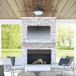 * Ceiling Fans|Best Sale Patriot Lighting™ Florida Breeze 52″ Bronze Indoor/Outdoor Led Ceiling Fan