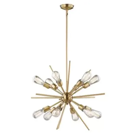 * Indoor Lighting|Best Sale Patriot Lighting® Oscar 12-Light Natural Brass Chandelier
