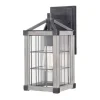 * Outdoor Lighting|Best Sale Patriot Lighting® Elegant Home Levon Weathered Gray Faux Wood & Black Outdoor Wall Light