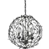 * Indoor Lighting|Brand New Patriot Lighting® Trellis Architectural Bronze With Gold Accent 4-Light Pendant
