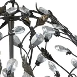 * Indoor Lighting|Brand New Patriot Lighting® Trellis Architectural Bronze With Gold Accent 4-Light Pendant