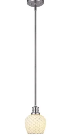* Indoor Lighting|Brand New Patriot Lighting® Mannix Brushed Nickel 1-Light Mini Pendant