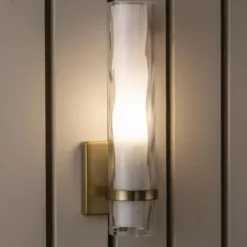 * Indoor Lighting|Brand New Patriot Lighting® Vilo Natural Brass 1 Light Vanity Light