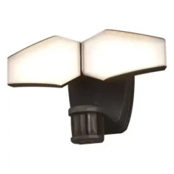 * Outdoor Lighting|Brand New Patriot Lighting® Dualux Bronze Led Dual Head Motion Sensor Link Outdoor Security Flood Light