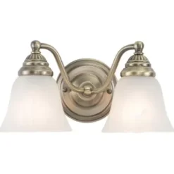 * Indoor Lighting|Brand New Patriot Lighting® Standford Antique Brass 2 Light Vanity Light