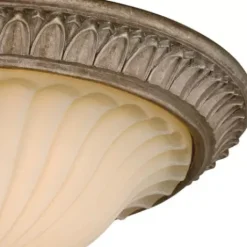 * Indoor Lighting|Brand New Patriot Lighting® Avenant French Bronze 3 Light Flush Mount Ceiling Light