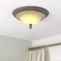 * Indoor Lighting|Brand New Patriot Lighting® Avenant French Bronze 3 Light Flush Mount Ceiling Light
