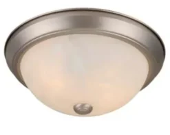* Indoor Lighting|Brand New Patriot Lighting® Brushed Nickel 2-Light Flush Mount Ceiling Light – 2 Pack