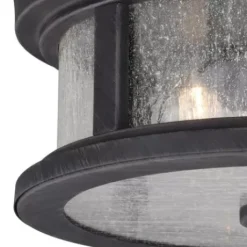 * Outdoor Lighting|Brand New Patriot Lighting® Cumberland Rust Iron 2-Light Outdoor Flush Mount Light