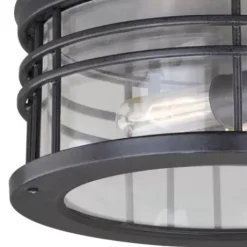 * Outdoor Lighting|Brand New Patriot Lighting® Wrightwood Vintage Black 2-Light Outdoor Flush Mount Light