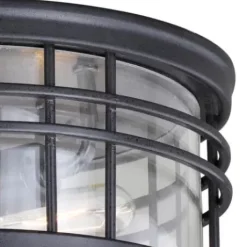* Outdoor Lighting|Brand New Patriot Lighting® Wrightwood Vintage Black 2-Light Outdoor Flush Mount Light