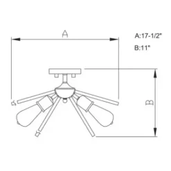 * Indoor Lighting|Brand New Patriot Lighting® Estelle Polished Nickel 3 Light Semi-Flush Mount Ceiling Light