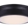 * Indoor Lighting|Brand New Patriot Lighting® Otis Matte Black Integrated Led Flush Mount Ceiling Light