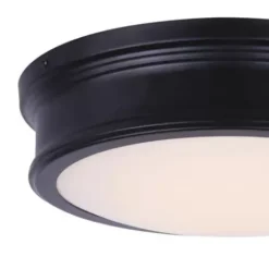 * Indoor Lighting|Brand New Patriot Lighting® Otis Matte Black Integrated Led Flush Mount Ceiling Light
