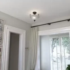 * Indoor Lighting|Brand New Patriot Lighting® Babylon Oil Burnished Bronze Semi-Flush Mount Ceiling Light