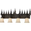* Indoor Lighting|Brand New Patriot Lighting® Yosemite Burnished Bronze 4 Light Vanity Light
