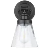 * Indoor Lighting|Brand New Patriot Lighting® Connell Matte Black 1-Light Vanity Light