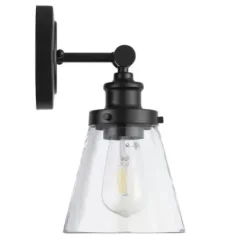 * Indoor Lighting|Brand New Patriot Lighting® Connell Matte Black 1-Light Vanity Light