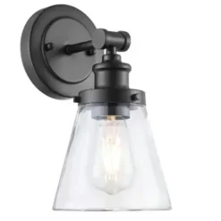 * Indoor Lighting|Brand New Patriot Lighting® Connell Matte Black 1-Light Vanity Light