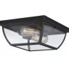 * Outdoor Lighting|Brand New Patriot Lighting® Granville Oil-Burnished Bronze 2-Light Outdoor Flush Mount Light