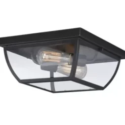 * Outdoor Lighting|Brand New Patriot Lighting® Granville Oil-Burnished Bronze 2-Light Outdoor Flush Mount Light