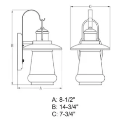 * Outdoor Lighting|Brand New Patriot Lighting® Dualux® Bridgeport Oil-Rubbed Bronze Outdoor Wall Light
