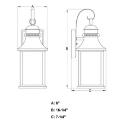 * Outdoor Lighting|Brand New Patriot Lighting® Cambridge Oil-Rubbed Bronze Outdoor Wall Light