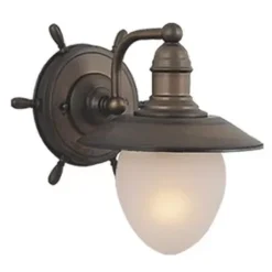 * Indoor Lighting|Budget Patriot Lighting® Anchors Antique Red 1-Light Vanity Light