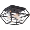 * Indoor Lighting|Budget Patriot Lighting® Bartlett Oil Rubbed Bronze 3 Light Flush Mount Ceiling Light