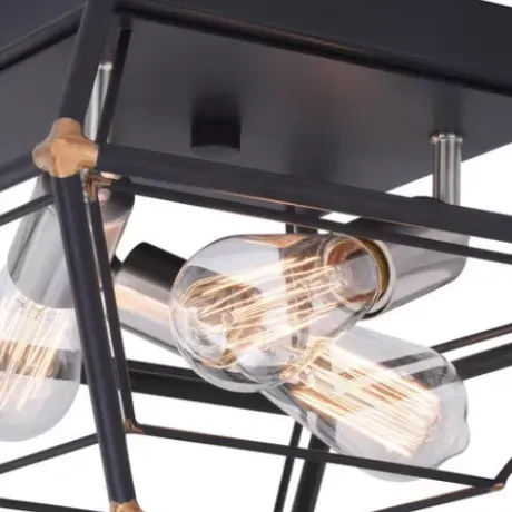 * Indoor Lighting|Budget Patriot Lighting® Bartlett Oil Rubbed Bronze 3 Light Flush Mount Ceiling Light